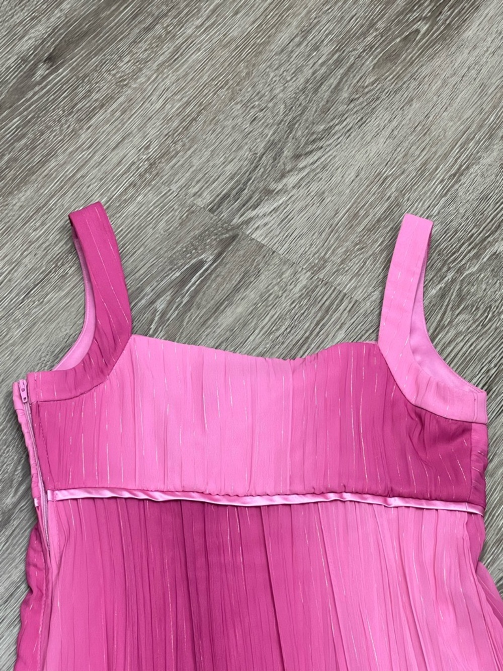 Vintage Hipnotix Pink Ombre Metallic Mini Dress Y2K Fairycore Size 6 - Picture 4 of 8